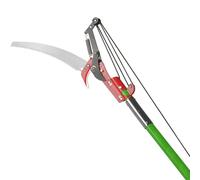 26 Foot Green Manual Pole Saw with Spiral Splicing, Equipped with a Portable Bag Type Tree Trimmer