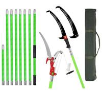 26 Ft Extendable Tree Pruning Saw with Pruning Kit, 2 in 1 Manual Pole Saw Trimmer & Pruner for High Branches, Palm and Oak Trees, Long Reach Tree Pruner Pruning Tool for High Tree Expandable 8 Meter