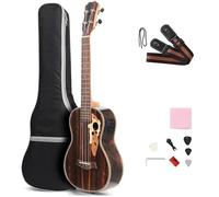 26-inch All Black Wood Acoustic Electric Ukulele Kit