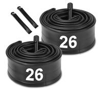 26 Inch Bike Inner Tube: Hycline 2-Pack Bicycle Inner Tubes Compatible for 26 Inch x 1.75/1.95/2.10/2.125 Bike Tire, Mountain Bike Inner Tube with Schrader Valve, 2PCS Levers
