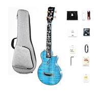 26 - Inch Concert Ukulele with Flowered Fingerboard - All - in - One Package with Storage & Maintenance Tools(B)