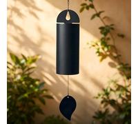 26 Inch Deep Tone Wind Chimes, Church Bell Sound Feng Shui Wind Chimes Outdoor, Black Iron Wind Chimes for Garden, Meditation, Home Decor, Gift (Black)