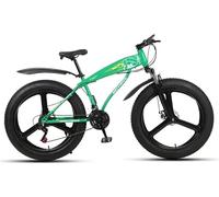 26 Inch Folding Mountain Bike 21 Speed, Shock Absorbing Commuter Bicycle