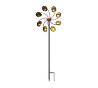 26 Inch Iron Windmill Garden Decor Wind Catcher Stake Courtyard Ornament yellow