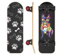 26 Inch Large Pet Skateboard for Dogs and Pets - Canadian Maple Deck, Aluminum Trucks, PU Wheels - No Assembly Required - Max Load 150 lbs for Pets with T-Tool