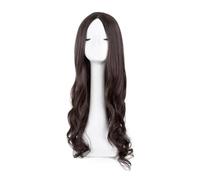 26 inch Long Curly Wig Synthetic Middle Part Line Hair Cos-play Halloween Party Womans Hair Topper(Brown)
