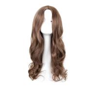 26 inch Long Curly Wig Synthetic Middle Part Line Hair Cos-play Halloween Party Womans Hair Topper(Light brown)