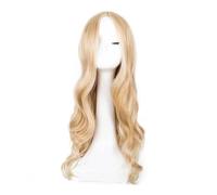 26 inch Long Curly Wig Synthetic Middle Part Line Hair Cos-play Halloween Party Womans Hair Topper(Light Honey Blonde)