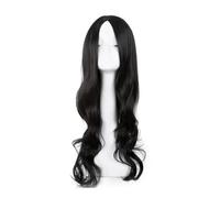 26 inch Long Curly Wig Synthetic Middle Part Line Hair Cos-play Halloween Party Womans Hair Topper(Natural Black)