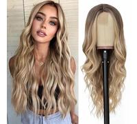 26 Inch Long Wavy Wig,Blond Long Curly Wavy Blonde Wigs for Women Ladies Cosplay Party Halloween Costume Heat Resistant Synthetic