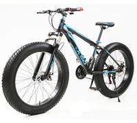 26 Inch Mountain Bike MTB Fatbike Adults, Fat Tire Trail, 7 Speed, Double Full Suspension, Disc Brake(A)