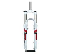 26 Inch Mountain Bikes Suspension Fork, 1~1/8 Straight Tube Mountain Bicycles Front Forks 100Mm Travel Mechanical Fork Manual Lockout QR 9Mm Disc V Brake,Gray A,26"(Red)