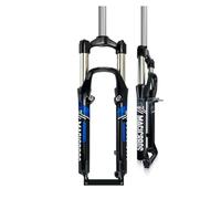 26 Inch Mountain Bikes Suspension Fork, 1~1/8 Straight Tube Mountain Bicycles Front Forks 100Mm Travel Mechanical Fork Manual Lockout QR 9Mm Disc V Brake,Gray A,26"(Blue a)