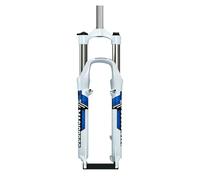 26 Inch Mountain Bikes Suspension Fork, 1~1/8 Straight Tube Mountain Bicycles Front Forks 100Mm Travel Mechanical Fork Manual Lockout QR 9Mm Disc V Brake,Gray A,26"(Blue)
