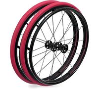 26 inch Rear Wheels for Wheelchair Users, Interchangeable Accessories, 26x1 Pneumatic Tires with 12.7 mm Bearings and Aluminum hub(Red)