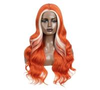 26 Inch Synthetic Lace Front Wigs For Women,Pre Plucked Body Wave Glueless Curly Wavy Wig,Natural Hairline Hair(HL JAH2-613)