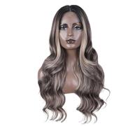 26 Inch Synthetic Lace Front Wigs For Women,Pre Plucked Body Wave Glueless Curly Wavy Wig,Natural Hairline Hair(NTPDHL1B-8-26R)