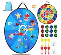 26 Inches Double-sided Foldable Kids Dart Board Set, Maomaoyu Velcro Dart Board for Party Garden Games for Kids with 12 Velcro Balls, Outdoor Toys & Presents for 5 6 7 8 9 10 11 Year Old Boys, Ocean