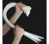26 Inches Large White Zip Ties Heavy Duty 100 Packs - Max Load 200 LBS, Work Temp 5 ℉ - 176 ℉ - Long Durable Adjustable Nylon Wire Ties for Both Indoor and Outdoor