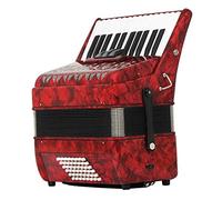 26 Keys 48 Bass Piano Accordion, With Retractable Strap Storage Bag, For Musical Instrument Lovers, Stage Performance (Color : Red)