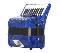 26 Keys 48 Bass Piano Accordion, With Strap And Accordion Backpack, For Solo And Ensemble, Musical Instrument For Home Classroom, Fascinating & Softer (Color : Blue)