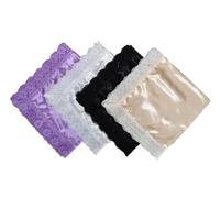 26'' lap scarf silk feeling fabric lap scarves with lace trims lap handkerchief lap covers lap skirts for women in church, Black+white+purple+beige, lace trims lap