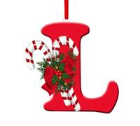 26 Letter Christmas Decorations Hanging Ornaments For Christmas Tree Decorations A To Z Letter Xmas Pendant Garden Ornaments Outdoor Home Party Festival (L, One Size)