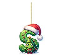 26 Letter Christmas Ornaments, 2025 NEW Christmas Tree Decorations Hanging Letter Ornaments, Personalised Tree Decorations DIY Hanging Ornaments, for yard, home, school, room (S)