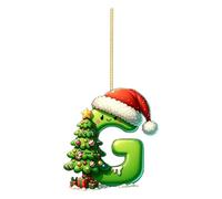 26 Letter Christmas Ornaments, 2025 NEW Christmas Tree Decorations Hanging Letter Ornaments, Personalised Tree Decorations DIY Hanging Ornaments, for yard, home, school, room (G)