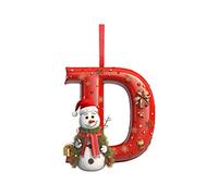 26 Letter Christmas Ornaments, Personalised Tree Decorations DIY Hanging Letter Ornaments Christmas Decorations Tree A To Z Letters Decorative Xmas Pendant Personalized Baubles Snowman Hanging