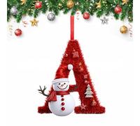 26 Letter Christmas Tree Decorate,Personalized Acrylic Letters Snowman Ornaments,Custom A to Z Hanging Christmas Pendant for Family Friends,for DIY Crafts Decorations, Home Party Festival Decor (A)