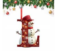 26 Letter Christmas Tree Decorate,Personalized Acrylic Letters Snowman Ornaments,Custom A to Z Hanging Christmas Pendant for Family Friends,for DIY Crafts Decorations, Home Party Festival Decor (L)
