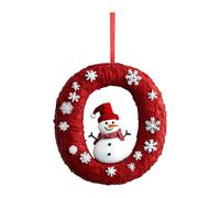 26 Letter Christmas Tree Decorations, Acrylic Alphabet Hanging Ornaments with Santa Snowman Personalised DIY Craft Decor for Xmas Tree Stocking Fillers Holiday Home Decor, O