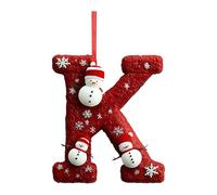 26 Letter Christmas Tree Hanging Pendant,2025 Christmas Letters Ornaments A-Z Ornament Letters Decorative,Hanging Alphabet Letter DIY Craft Ornaments for Tree (K)