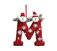 26 Letter Christmas Tree Hanging Pendant,2025 Christmas Letters Ornaments A-Z Ornament Letters Decorative,Hanging Alphabet Letter DIY Craft Ornaments for Tree (M)