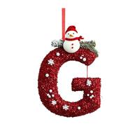 26 Letter Christmas Tree Hanging Pendant,2025 Christmas Letters Ornaments A-Z Ornament Letters Decorative,Hanging Alphabet Letter DIY Craft Ornaments for Tree (G)