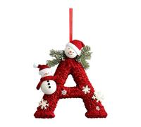 26 Letter Christmas Tree Hanging Pendant,2025 Christmas Letters Ornaments A-Z Ornament Letters Decorative,Hanging Alphabet Letter DIY Craft Ornaments for Tree (A)