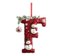 26 Letter Christmas Tree Hanging Pendant,2025 Christmas Letters Ornaments A-Z Ornament Letters Decorative,Hanging Alphabet Letter DIY Craft Ornaments for Tree (F)