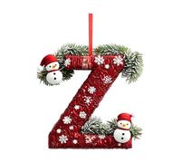 26 Letter Christmas Tree Hanging Pendant,2025 Christmas Letters Ornaments A-Z Ornament Letters Decorative,Hanging Alphabet Letter DIY Craft Ornaments for Tree (Z)