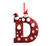 26 Letter Christmas Tree Hanging Pendant,2025 Christmas Letters Ornaments A-Z Ornament Letters Decorative,Hanging Alphabet Letter DIY Craft Ornaments for Tree (D)
