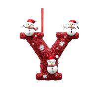 26 Letter Christmas Tree Hanging Pendant,2025 Christmas Letters Ornaments A-Z Ornament Letters Decorative,Hanging Alphabet Letter DIY Craft Ornaments for Tree (Y)