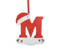 26 Letter Christmas Tree Hanging Pendant, A to Z Ornament Letters Christmas Tree Decoration Pendant, Decoration DIY Christmas Ornaments, Hanging Xmas Alphabet Letters for Christmas Tree (red13, M)
