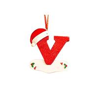 26 Letter Christmas Tree Hanging Pendant, A to Z Ornament Letters Christmas Tree Decoration Pendant, Decoration DIY Christmas Ornaments, Hanging Xmas Alphabet Letters for Christmas (red22, One Size)