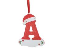 26 Letter Christmas Tree Hanging Pendant, A to Z Ornament Letters Christmas Tree Decoration Pendant, Decoration DIY Christmas Ornaments, Hanging Xmas Alphabet Letters for Christmas (red1, One Size)