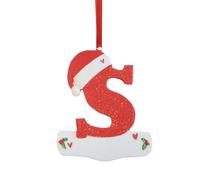 26 Letter Christmas Tree Hanging Pendant, A to Z Ornament Letters Christmas Tree Decoration Pendant, Decoration DIY Christmas Ornaments, Hanging Xmas Alphabet Letters for Christmas Tree (red19, S)