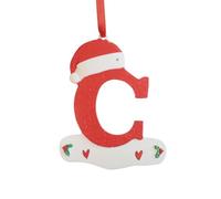 26 Letter Christmas Tree Hanging Pendant, A to Z Ornament Letters Christmas Tree Decoration Pendant, Decoration DIY Christmas Ornaments, Hanging Xmas Alphabet Letters for Christmas (red3, One Size)