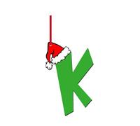 26 Letter Christmas Tree Hanging Pendant, A to Z Ornament Letters Christmas Tree Decoration Pendant, Personalized DIY Christmas Ornaments, Hanging Xmas Alphabet Letters for Christmas Tree