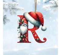 26 Letter Christmas Tree Hanging Pendant, Christmas Letters Ornaments A to Z Ornament Letters,Christmas Decoration Letters, Decorative Hanging Xmas Alphabet Letters