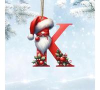 26 Letter Christmas Tree Hanging Pendant, Christmas Letters Ornaments A to Z Ornament Letters,Christmas Decoration Letters, Decorative Hanging Xmas Alphabet Letters