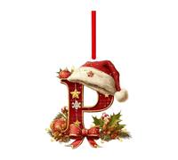 26 Letter Christmas Tree Hanging Pendant, Christmas Tree Decoration Personalized Hangings Pendant,2025 Xmas Ornaments A to Z Letters Decorative, Indoor DIY Hanging Xmas Ornament (P)